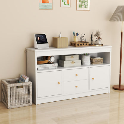 Wooden Kids Toy Children Bookshelf Storage Chest with Open Shelf