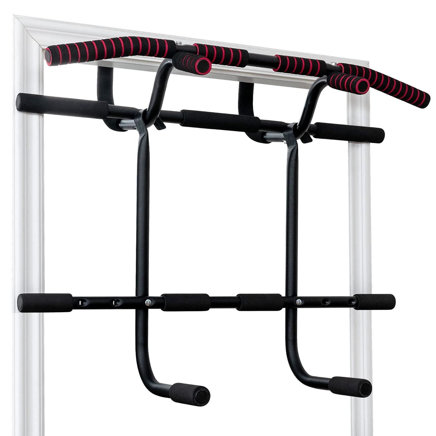 Doorway Pull up Bar Strength Training with Power Ropes and Foam Padded Handles