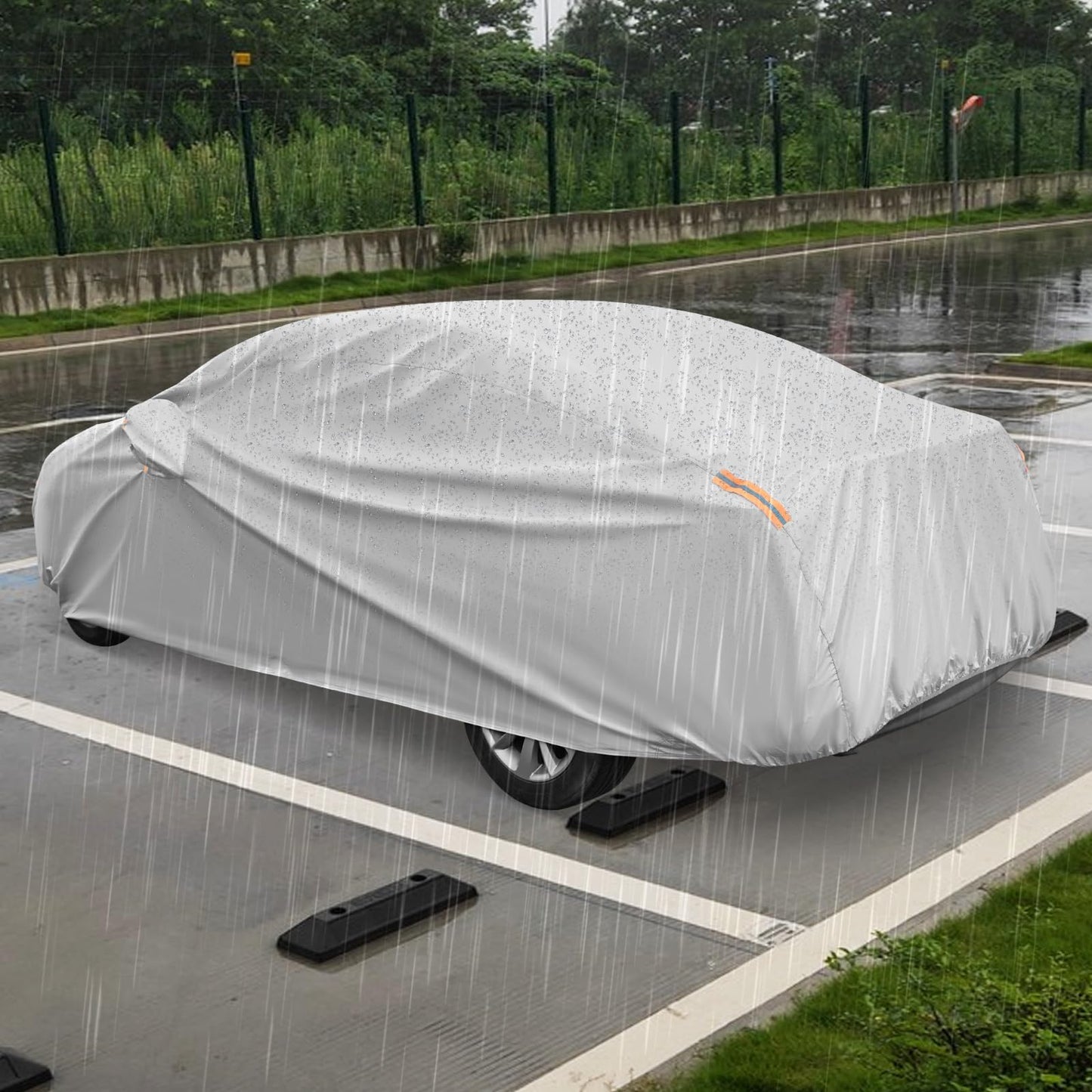 Car Cover for Automobiles Outdoor Full Cover with Cotton Lining Waterproof