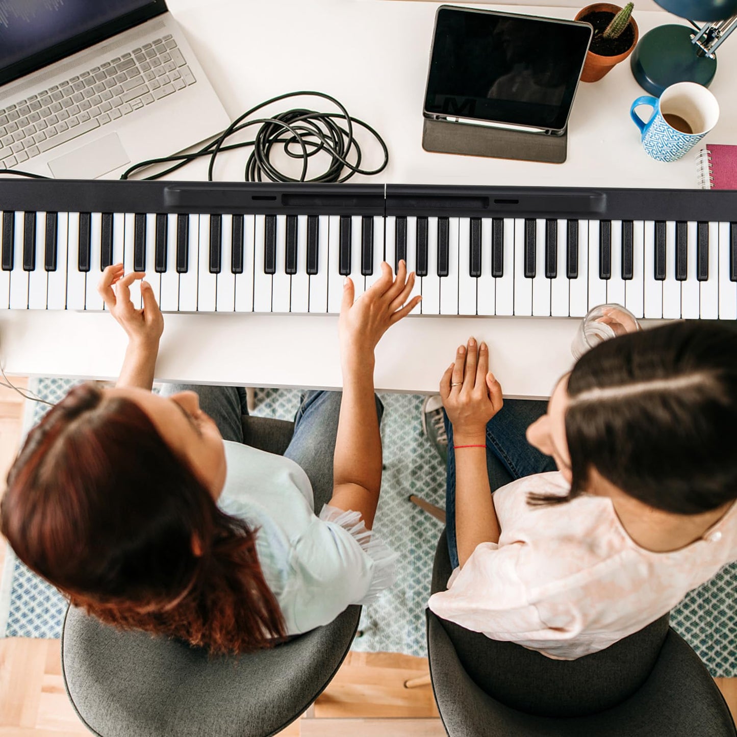 Giantex 88-Key Foldable Digital Piano Keyboard Full Size Electronic Pianos with MIDI Split Function