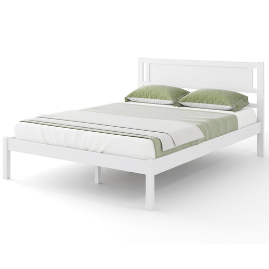 4FT 6 Double Size Bed Frame with 145cm Headboard & 22cm Under bed Storage