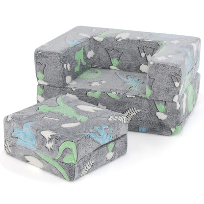 Toddler Play Couch with Machine Washable Cover and High-density Foam Filling