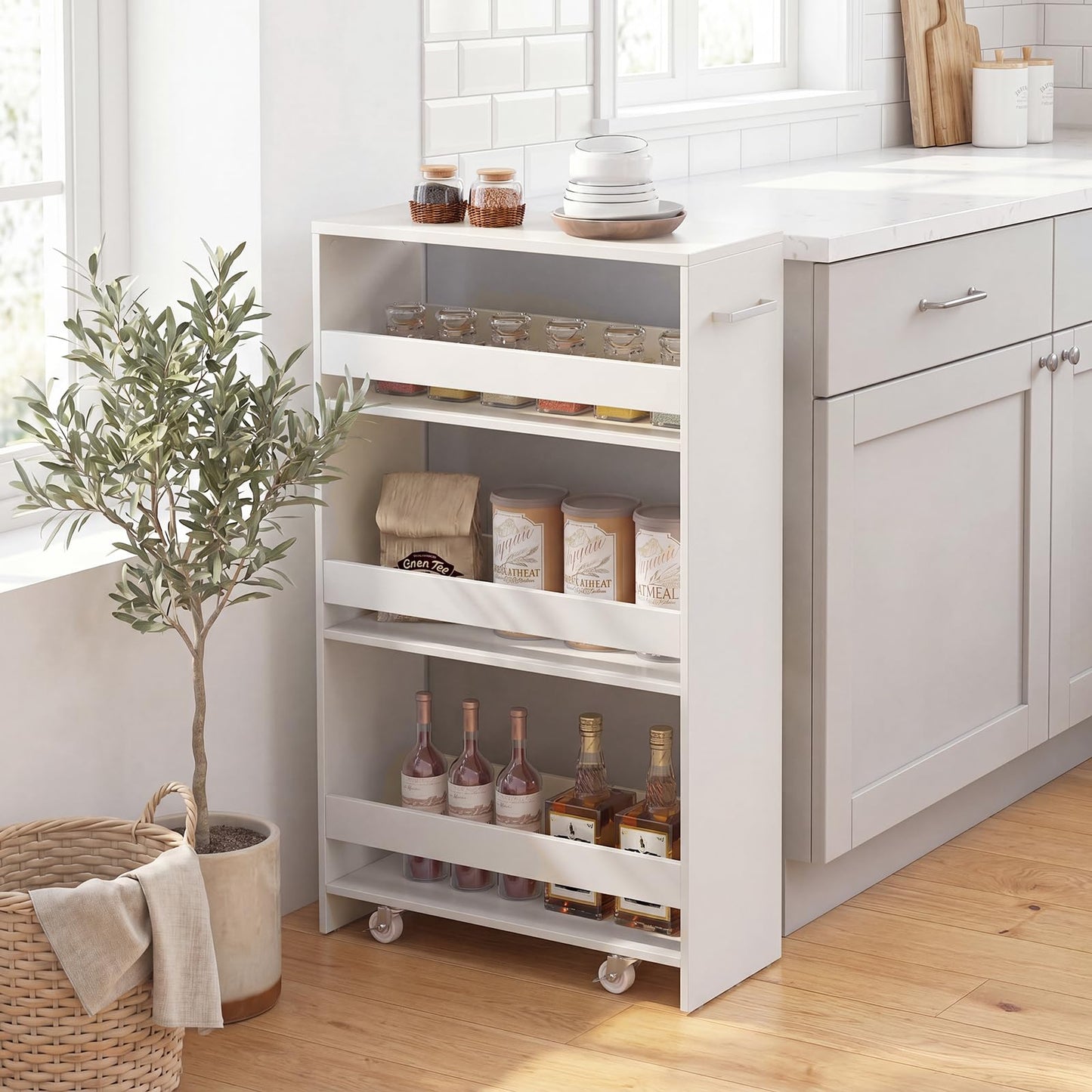 GiantexUK 4-Tier Kitchen Storage Trolley