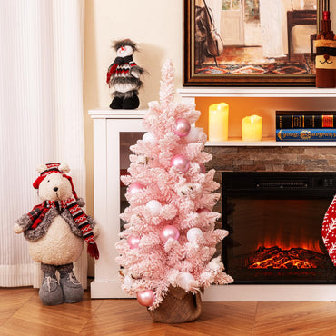 90 CM Artificial Mini Christmas Tree with 12 Natural Cotton Balls
