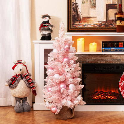 90 CM Artificial Mini Christmas Tree with 12 Natural Cotton Balls