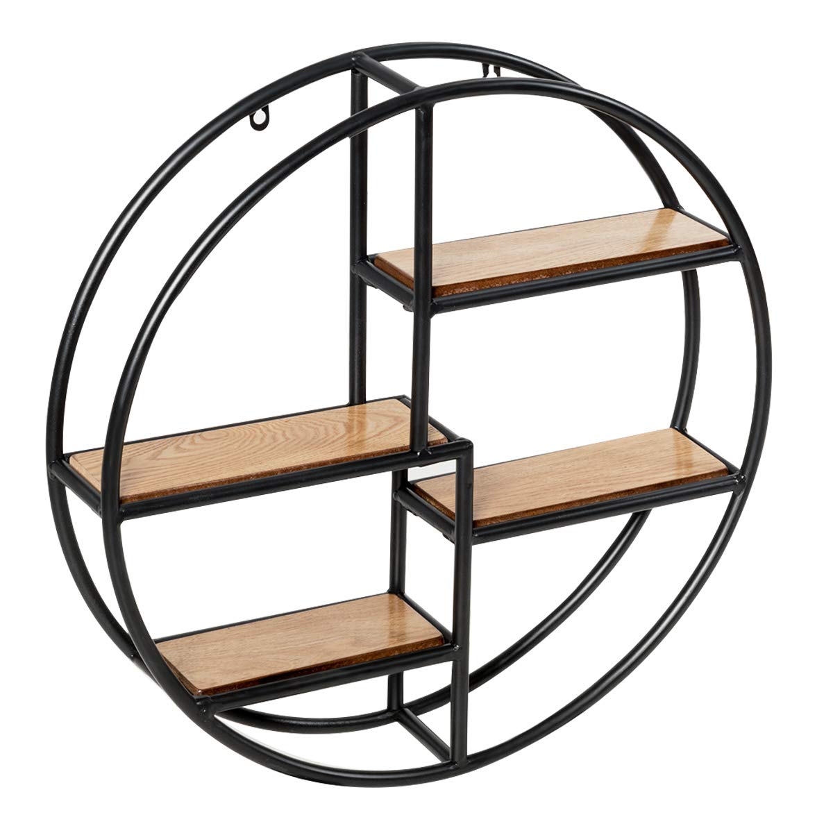 Giantex Wall Mounted Round Shelf 4 Tiers Display Organiser Unit Decorative Ledge
