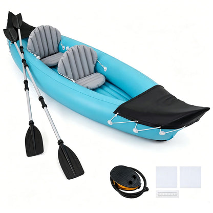 Heavy Duty Tandem Touring Kayak with Aluminum Paddles and Fin