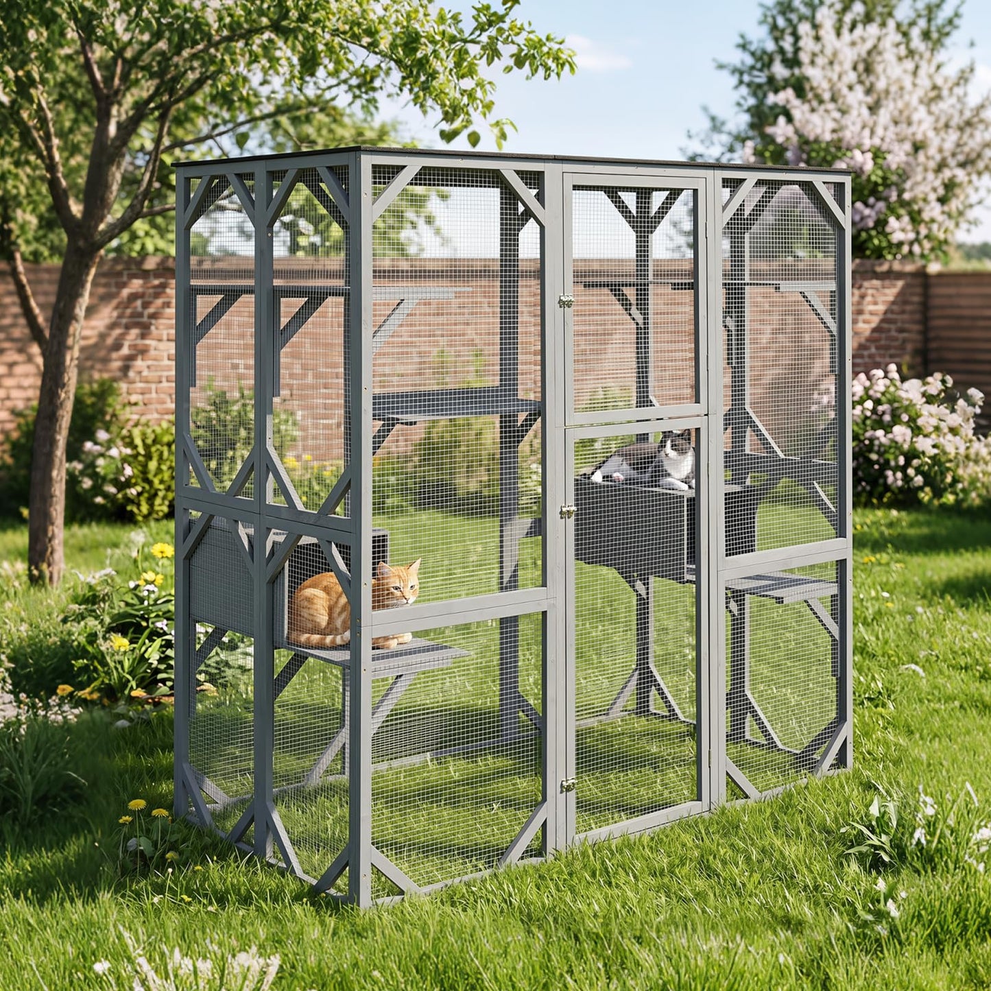 Large Outdoor Cat House, Walk-in Cats Enclosure