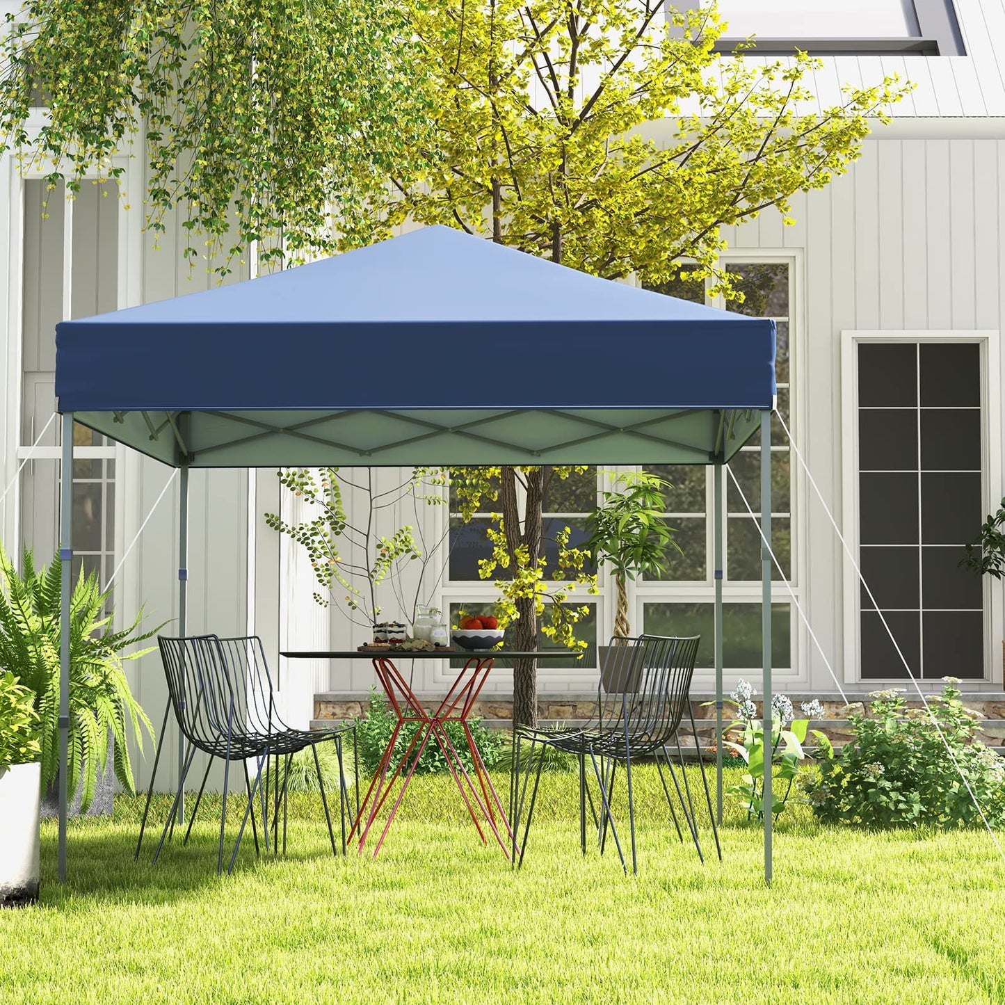 198 x 198cm Pop up Gazebo with Carry Bag for Camping Barbecue Party