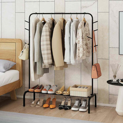 Heavy Duty Clothes Rack Freestanding Metal Garment Wardrobe Rack