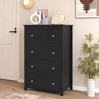 110cm Tall Storage Cabinet Chest of Drawers Clothes Organizer with 4 Drawers