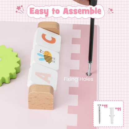 Castle Sensory Wall, 11 in 1 Activity Wall Busy Board Panels Montessori Toddler