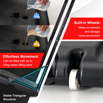Portable Basketball Hoop with 1.35-3.05m Adjustable Height