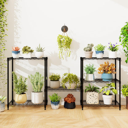 3/4/5/6-Tier Wire Shelving Unit Adjustable Metal Storage Shelves with V-shaped Shelving Rack