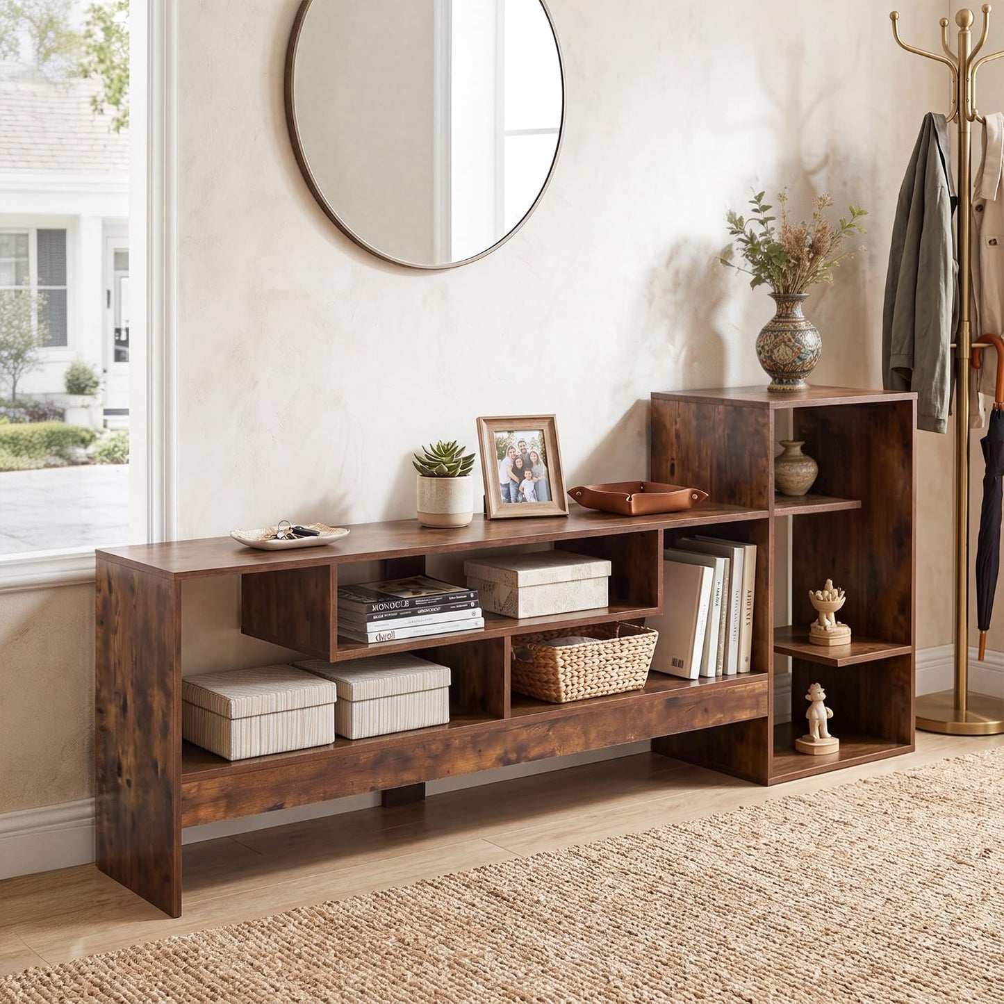 TV Stand Cabinet for 55 Inch TVs with Power Outlets