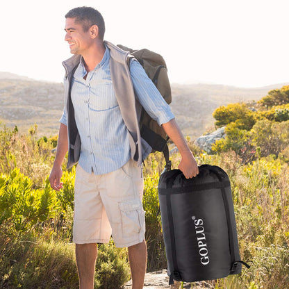 Double Sleeping Bag Extra Large Waterproof with Carrying Bag