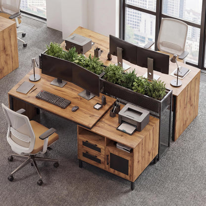 180cm Large Computer Desk, Wooden Executive Desk Writing Workstation