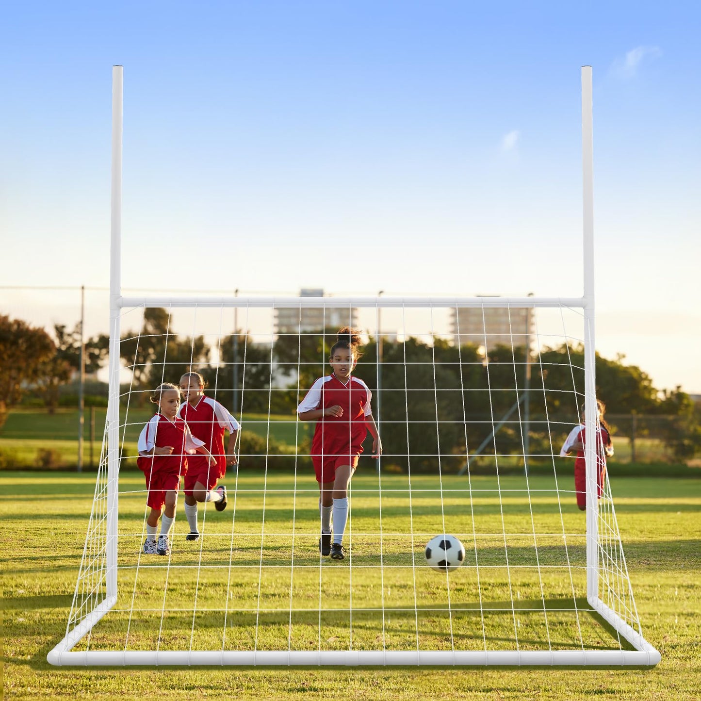 2 in 1 Football Training Equipment with 4 Ground Stakes and 18 Bungee Ropes