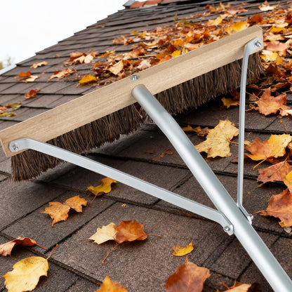 Leaf Roof Brush, 21FT/626cm Adjustable Length Roof Cleaning Tool