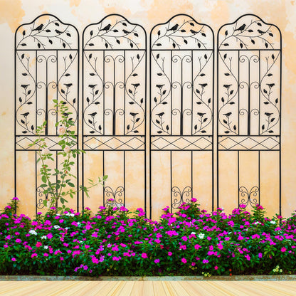 Garden Trellis with Foldable Shelf and Anti-Tipping Device