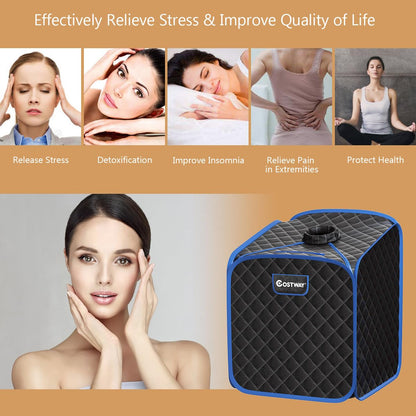 Portable Steam Sauna Tent Private Sauna Spa with Adjustable Temperature