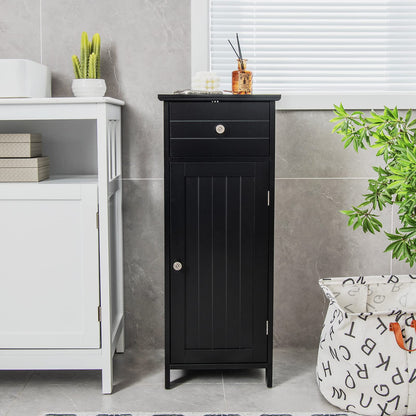 3-Tier Free-Standing Bathroom Cabinet with Drawer
