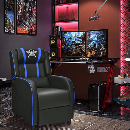 Adjustable Gaming Chair with Footrest Headrest and Lumbar Support