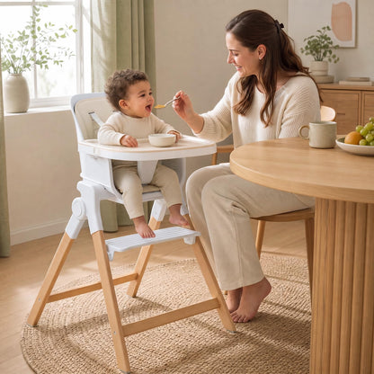 4-in-1 Convertible Baby High Chair with Detachable and Adjustable Tray