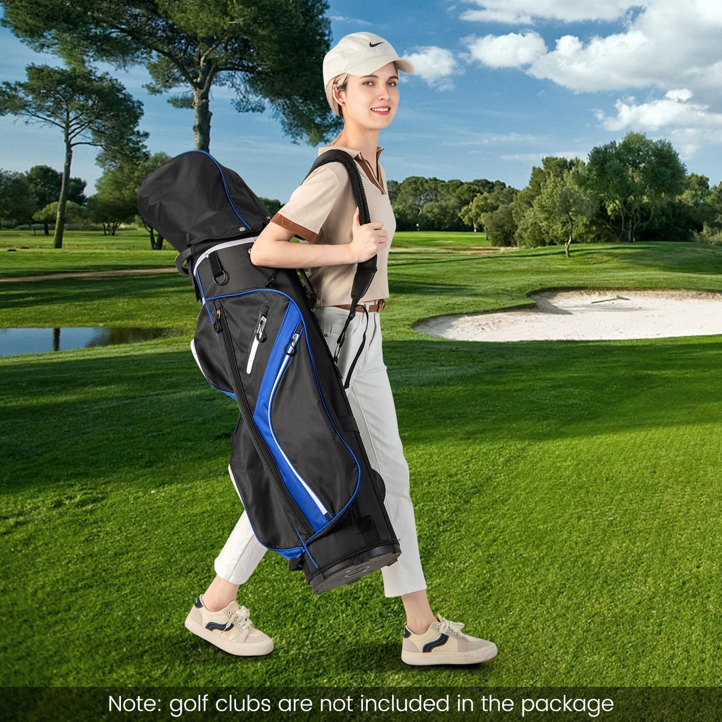 Golf Cart Bag, Golf Trolley Bag with 14 Way Dividers, Cooler Bag