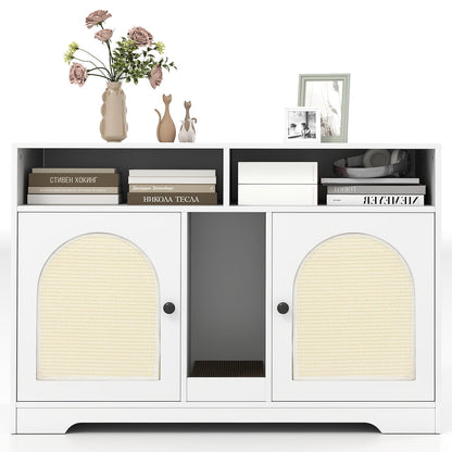 Indoor Cats Wooden Hidden Litter Box Furniture with Storage