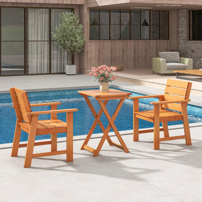 50cm Folding Table Outdoor Bistro Table with Slatted Tabletop