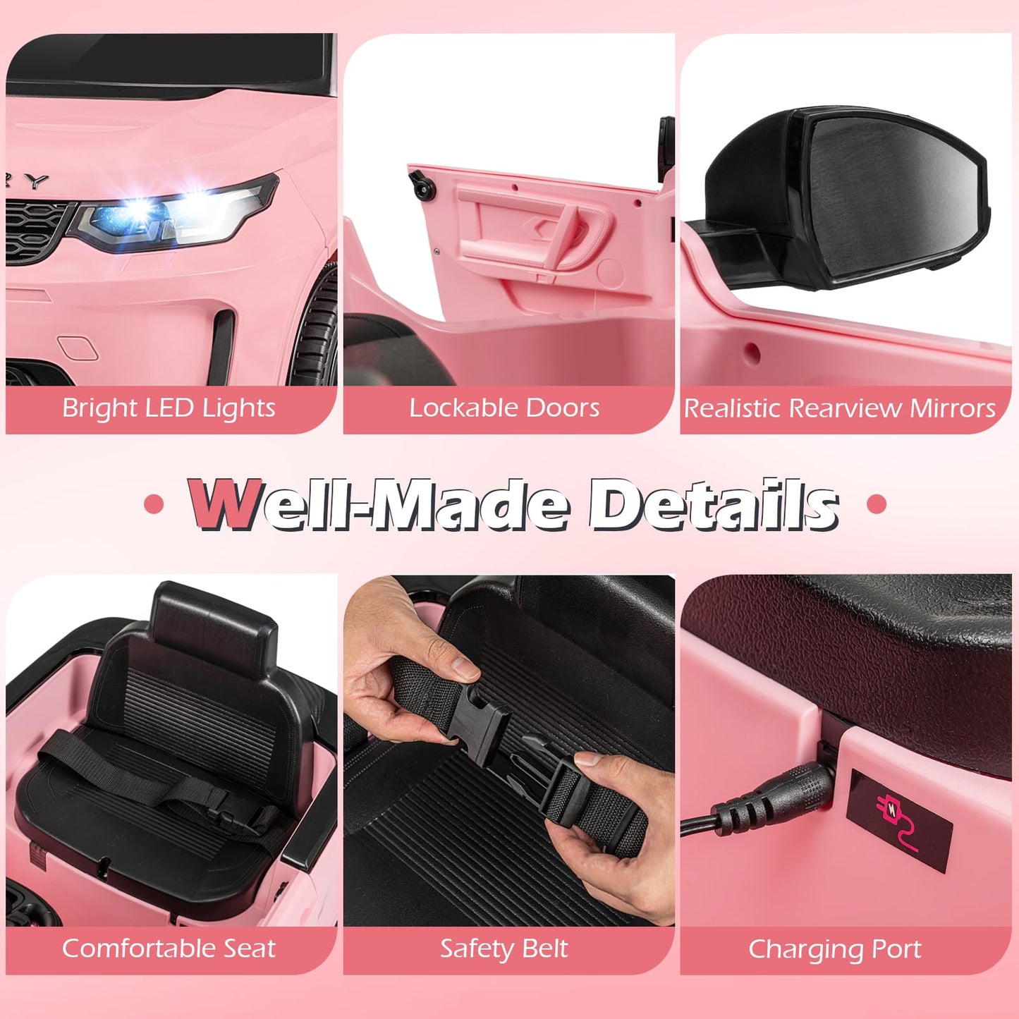 12V Ride on Car with Remote Control and Music Licensed Land Rover