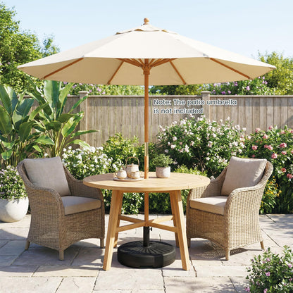 27KG Water and Sand Fillable Umbrella Stand with Built-in Handle