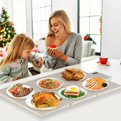 Electric Food Warming Tray Tray with Adjustable Temperature Control
