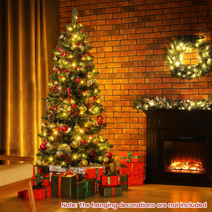 150 CM Pre-Lit Artificial Christmas Tree Spiral Holiday Tree with 448 Branch Tips