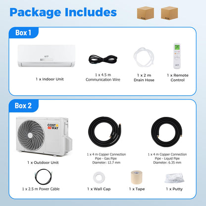 18000 BTU Mini Split Air Conditioner & Heater A++ Energy Efficient Inverter Split AC
