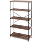 Freestanding Wooden 5-Tier Storage Bookshelf