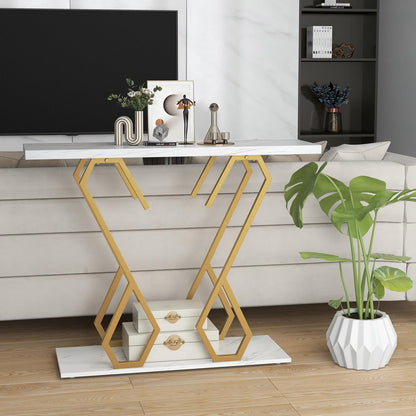 Narrow Entryway Table with Anti tipping Device for Hallway