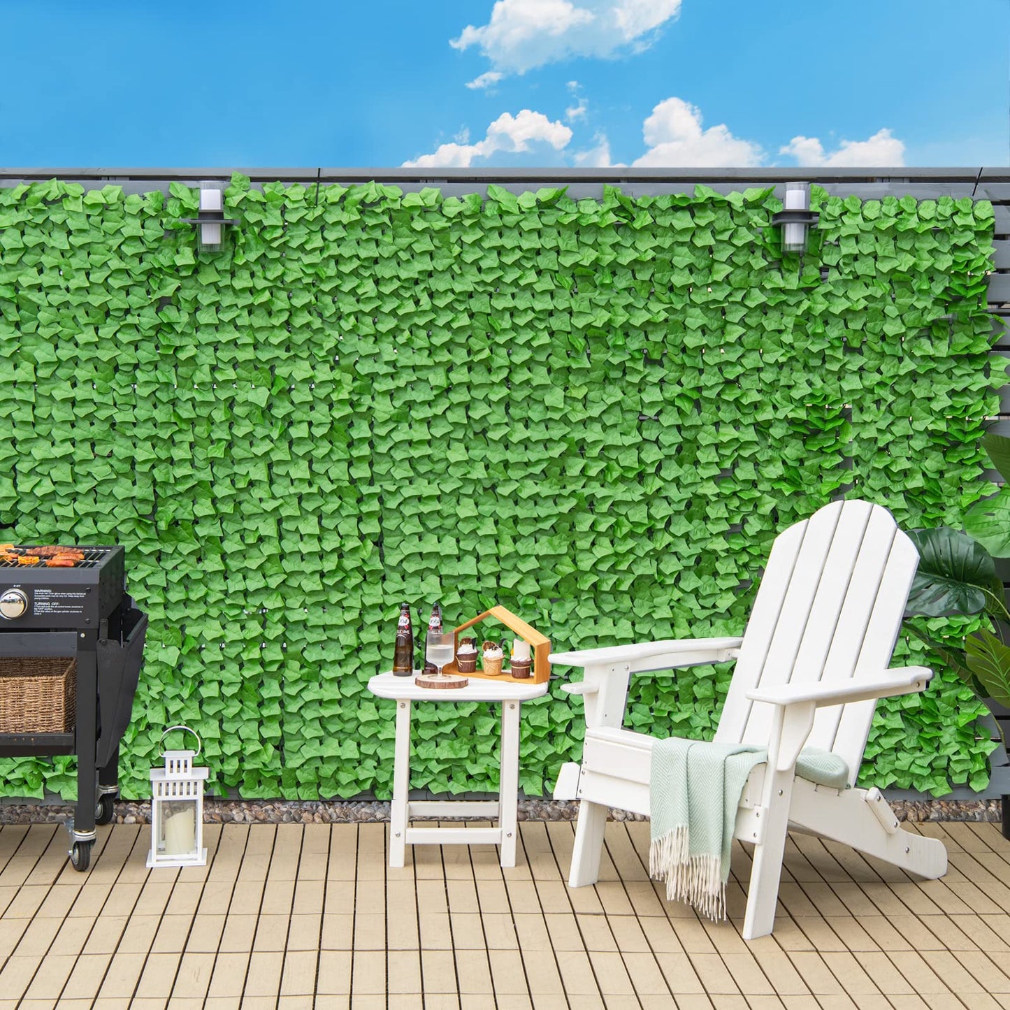 Ivy Leaf Trellis Expandable Artificial Hedge Fence