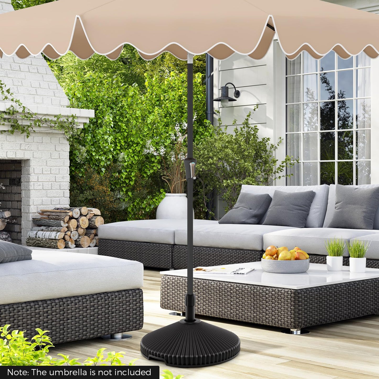 25 kg Water and Sand Weighted Umbrella Base for Poolside