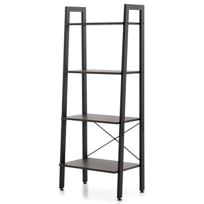 4-Tier Bookshelf with Metal Frame