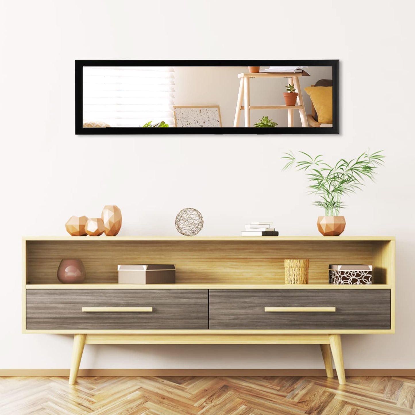 Full Length Over the Door Mirror with Hanging Hooks for Bedroom