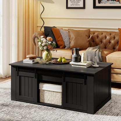 Lift Up Top Coffee Table, 120cm Farmhouse Tea Table