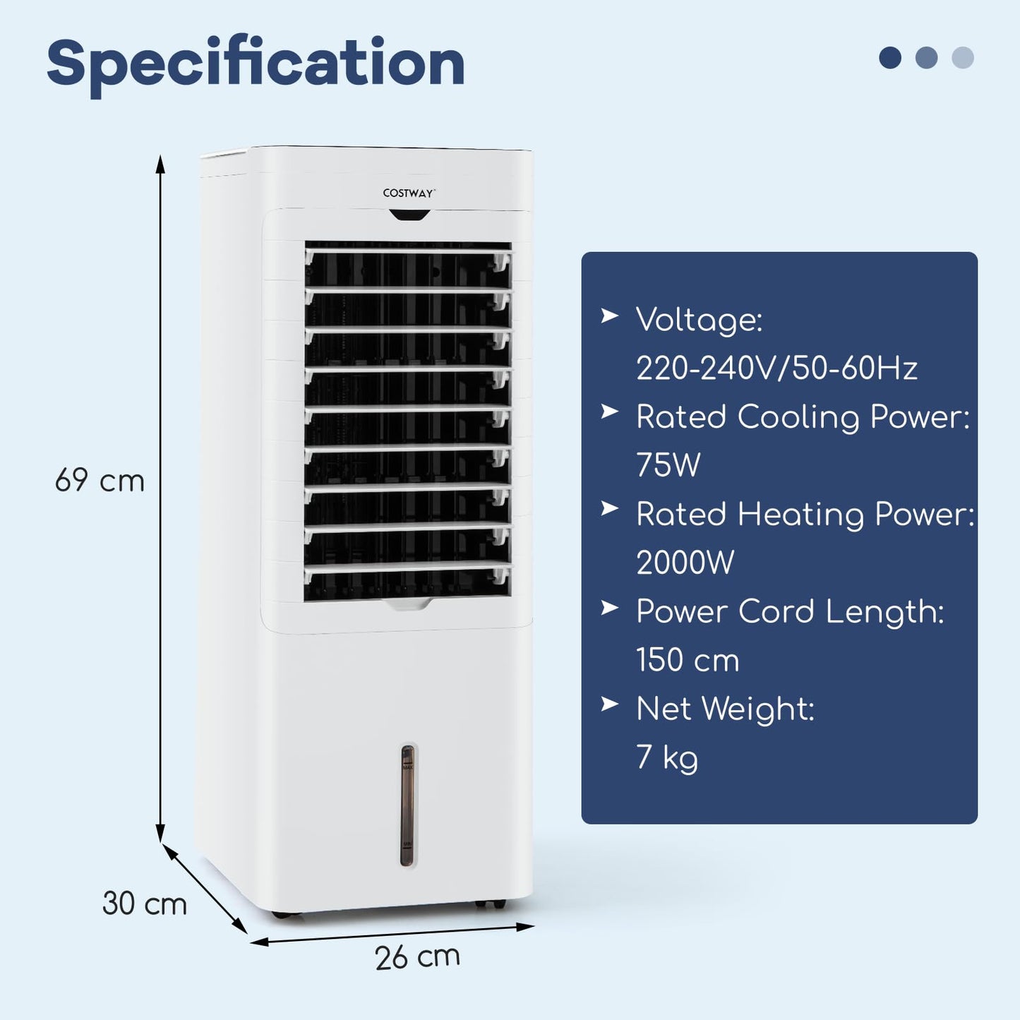 Giantex 5-in-1 Evaporative Air Cooler & Heater, Windowless Oscillating Swamp Cooler/Cooling Fan/Humidifier
