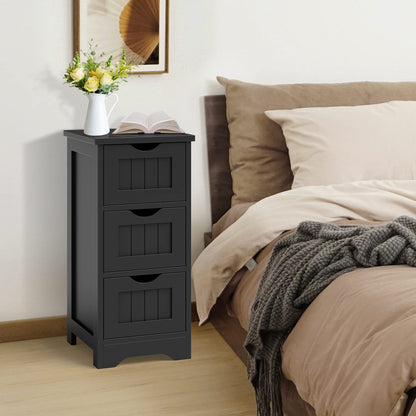 Bathroom Floor Cabinet with 3 Drawers and Cut-Off Handle