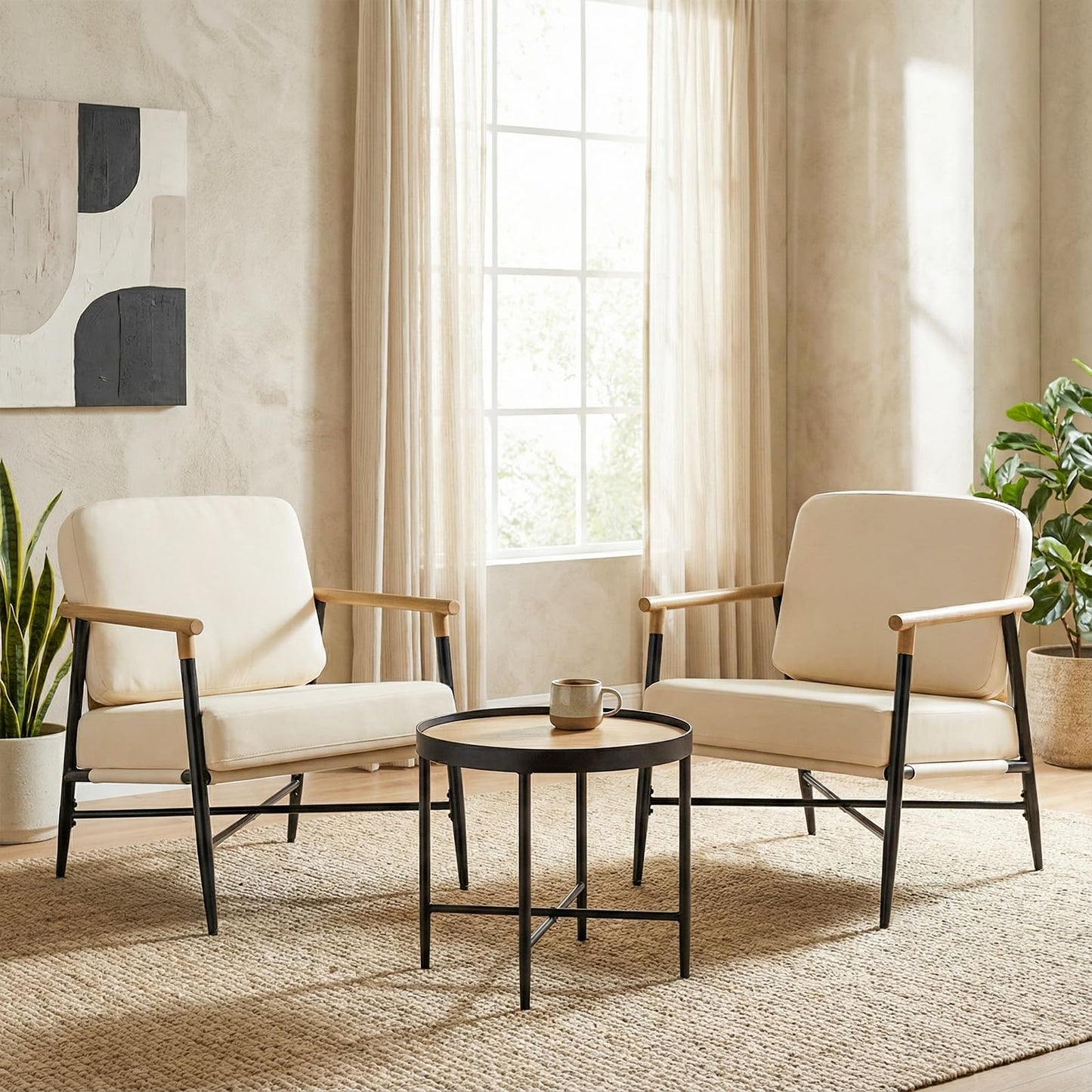 Modern Lounge Chair with Removable Zippered Cushions