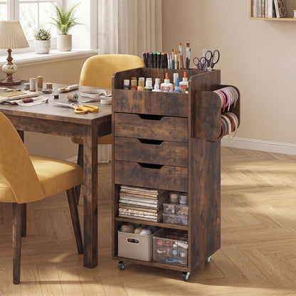 3 Drawers Mobile File Cabinet, Lateral Storage Chest