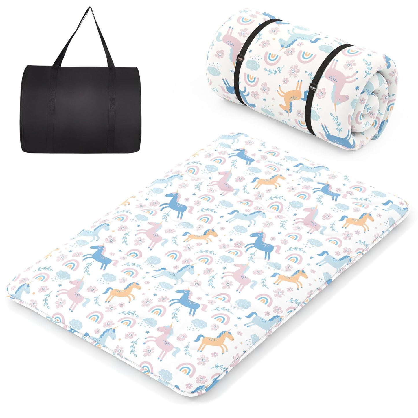 Japanese Floor Mattress with Washable Cover and Carry Bag