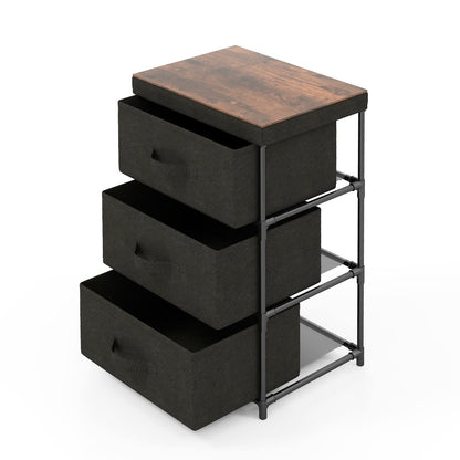 Fabric Storage Organizer Tower Unit with Removable Lid