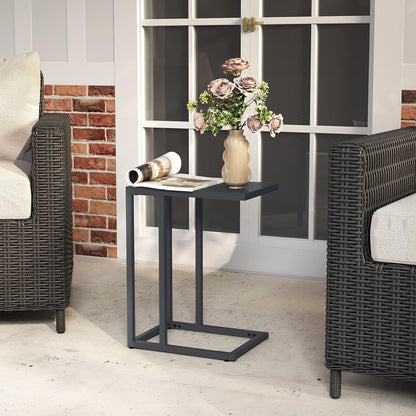C Shaped Garden Side Table for Living Room